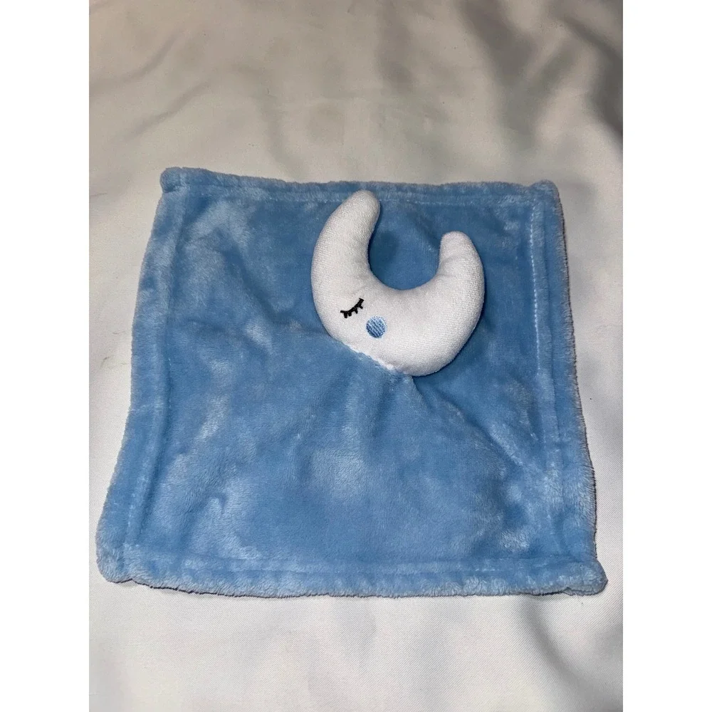 Le Bebe Favorite Blue Moon Baby‎ Security Blanket Plush Lovey Soother 11x11
